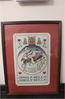 Framed Jingle Bells Neddle Point