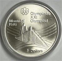 1976 Montreal Olympic Coin .7227 Troy Ounce .925
