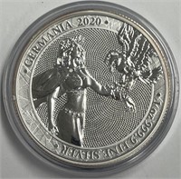 2020 5 Mark Germania 1 Ounce 999.9 Fine Silver