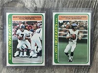 Pair Of Topps 1977 Highlights Insert Cards