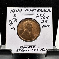 1949-S WHEAT PENNY CENT DOUBLE STRUCK