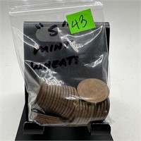 LOT OF MIXED S MINT MARK WHEAT PENNIES CENTS
