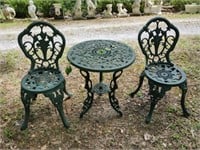3pcs Cast Iron Table and Chairs