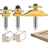 LEATBUY ROUTER BIT SET 1/2-INCH SHANK 3 PCS