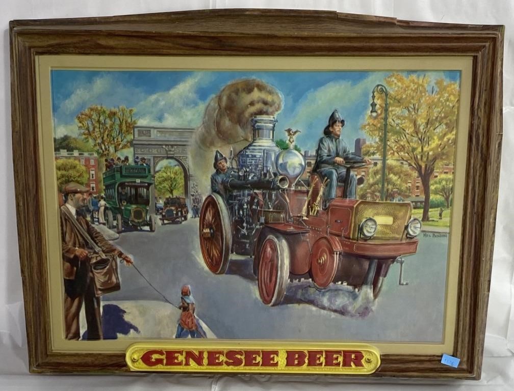 Genesis Beer Vintage Plastic Sign