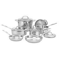 $180  Cuisinart 11pc Steel Cookware Set 77-11G