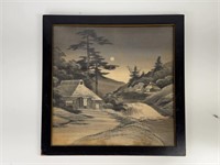 Original Japanese Painting on Linen Canvas