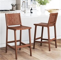 26'' COUNTER HEIGHT SET OF 2  WOVEN STOOL