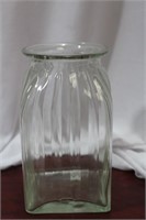 A Vintage Clear Glass Jar