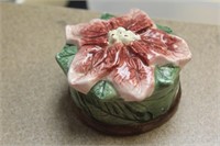 Ceramic Floral Trinket Box
