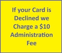 Declined Card Administrative Fee