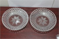 A Pair of Cut Glass Shallow Bowls