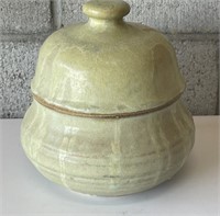 Signed Pottery Dish with Lid