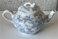 Blue & White Floral Teapot
