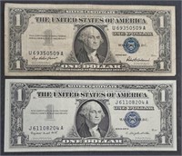 1957 & 1957-A  $1 Silver Certificates   F & VF