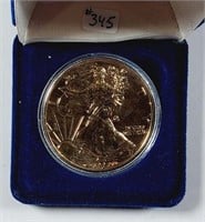 2006  Gold plated  $1 Silver Eagle   Unc