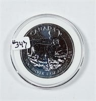 2013  $5  Canadian Wildlife  "Pronghorn" silver rd
