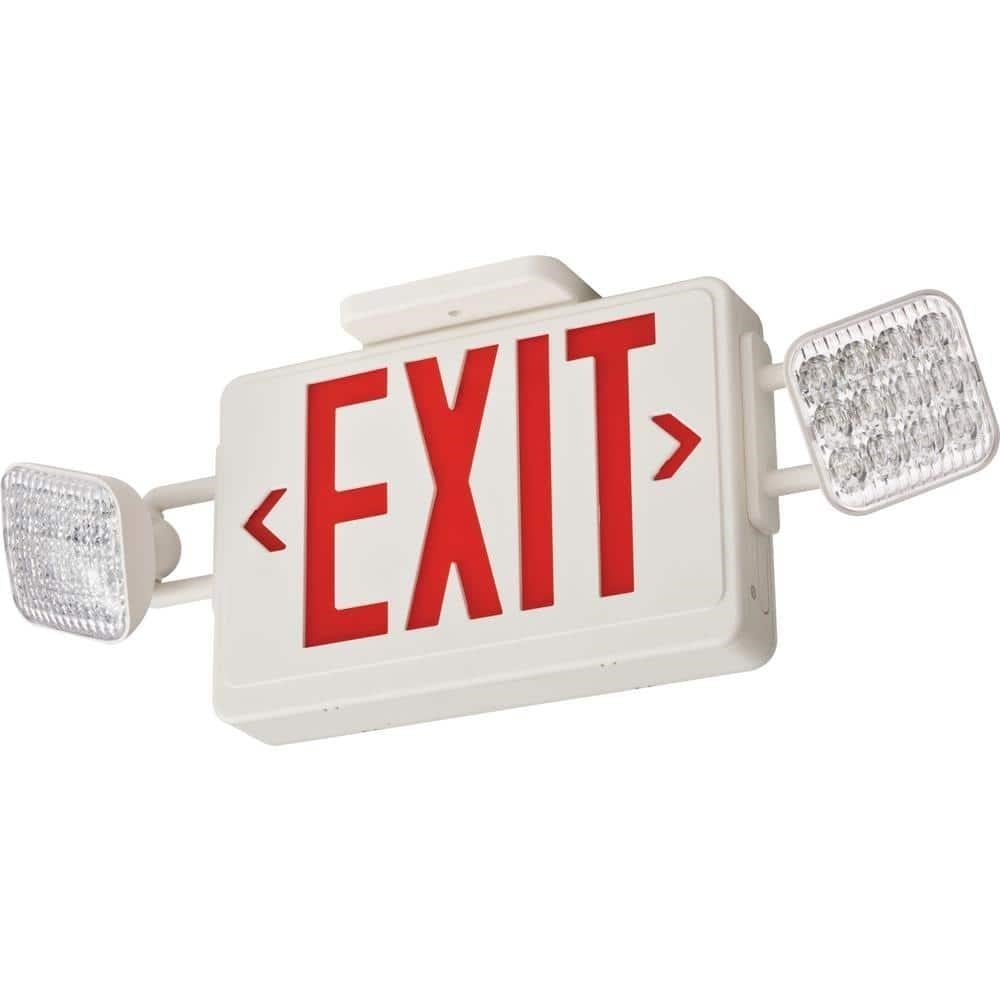 $49  ECRG SQ 20W LED White Exit/Emergency Unit