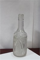 A Pressed Glass Wine Bottle