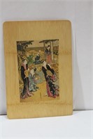 A Japanese Print on Bamboo Panel