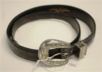 Billy Martins sterling silver belt & buckle set