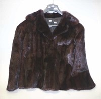 Good vintage dark chocolate brown mink jacket