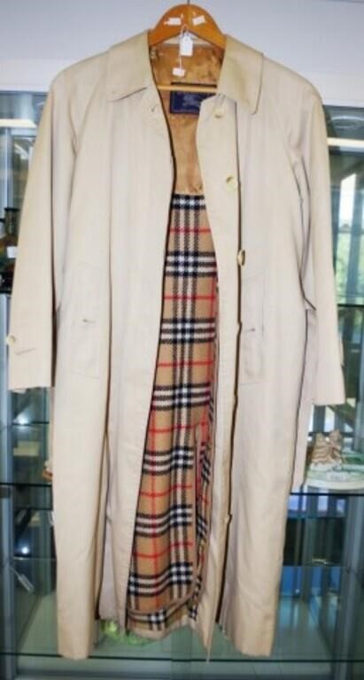 Burberry's classic style ladies beige trench coat