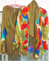 Vintage Yolanda Lorente 3 piece silk set
