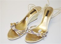 Pair of Louis Vuitton strappy heel shoes