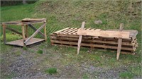 Wood Pallets & Man Cage for Forklift