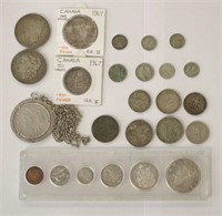 Quantity of world silver coins