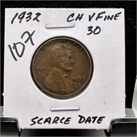 1932 WHEAT PENNY CENT SCARCE DATE