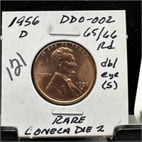 1956-D WHEAT PENNY CENT DOUBLE DIE DDO-002