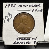 1932 WHEAT PENNY CENT ROTATED DIES