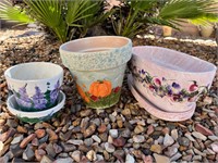 2 Ceramic / Pottery Planters