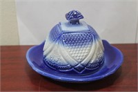 A Ceramic Flow Blue Serving Dish