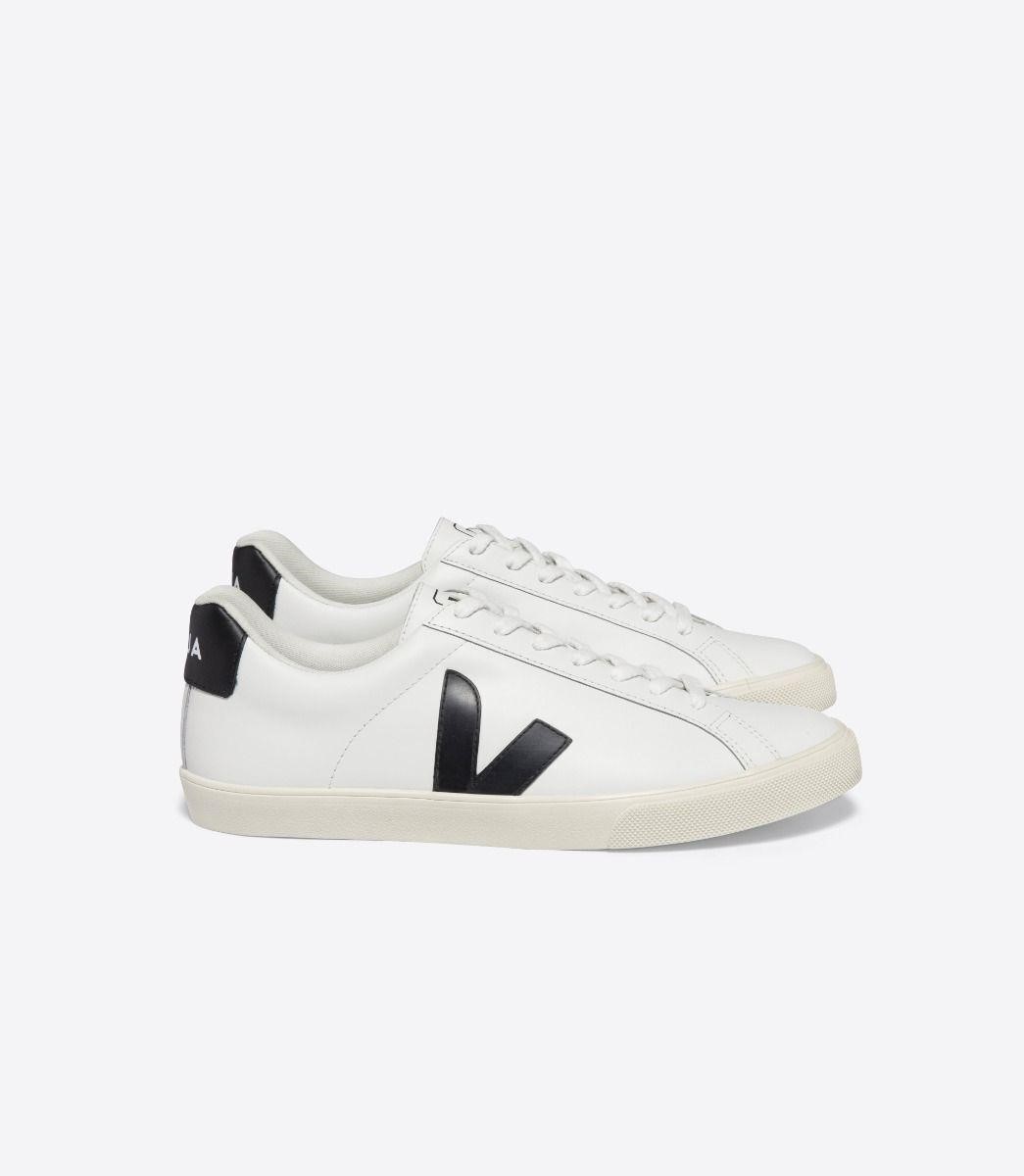 Veja Esplar Leather White Black Sneakers Size 8