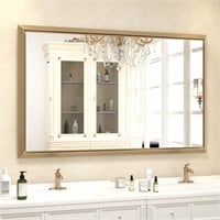 PILOCOS 48x30 Gold Bathroom Mirror