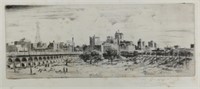 Huardel Bly Etching Dallas Skyline