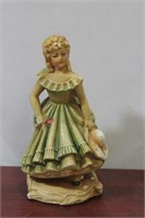 A Vintage Chalk Lady Figurine