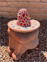 Terracotta Sleeping Mexican with Tiled Hat