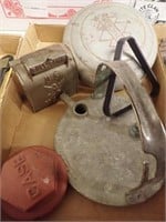 IH Hub Cap, Case Drain Plug, Antique US Mailbox,