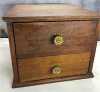 Antique Small Two Drawer Box Cabinet