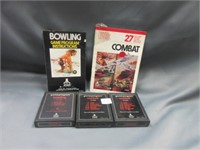 Atari, combat X2 & Bowling 1 booklet each game