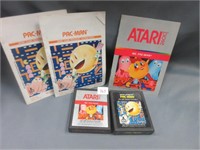 Atari Pacman, / Ms Pac man with booklets .