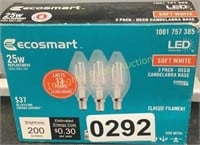 Ecosmart 25W LED Light Bulbs Candelabra Base