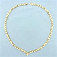 19 Inch Diamond Cut Sparkle Necklace in 14K Yellow