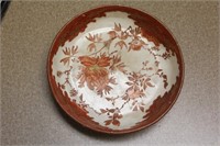 Japanese Kutani Red Shallow Bowl