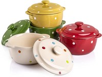 AVLA 4pc 9oz Ceramic Ramekins Set