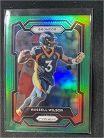 RUSSELL WILSON 2023 GREEN PRIZM CARD
